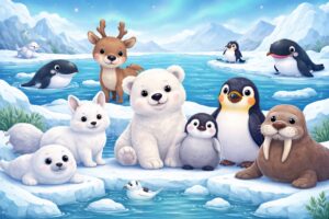 Εκπαιδευτικό παιχνίδι τα Ζώα των Πόλων για παιδιά 3-8 ετών